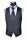 Smoking nero baggi slim fit con gilet e plastron