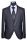 Smoking nero baggi slim fit con gilet e plastron