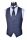 Blue navy baggi slim fit dress with vest and plastron