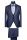 Abito blu marine baggi slim fit con gilet e papillon coordinato