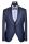 Abito blu marine baggi slim fit con gilet e papillon coordinato