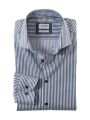 Camicia olymp a righe blu slim fit cotone stretch