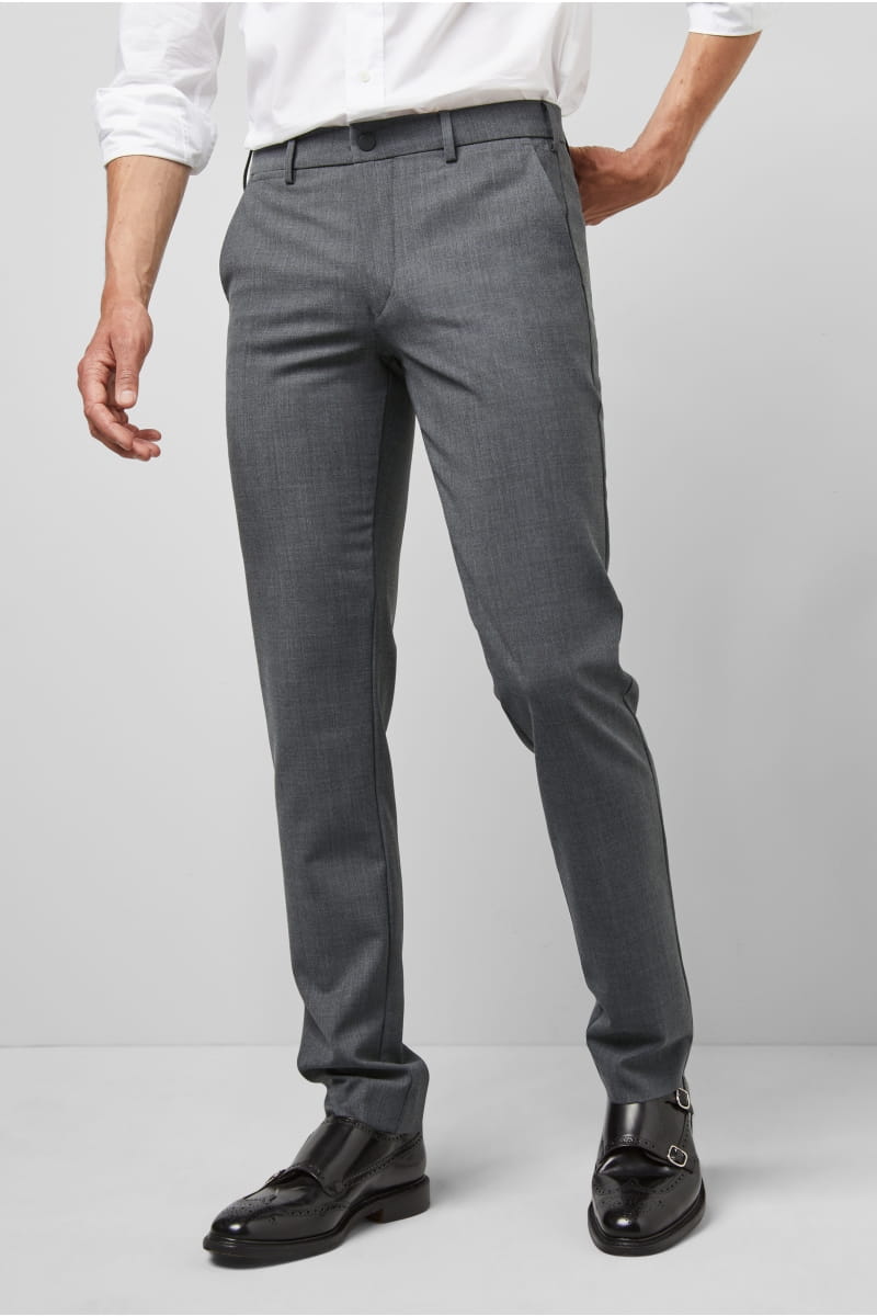 Men's trousers medium grey M5 by Meyer - Wool Bi Stretch Fall Winter  Collection