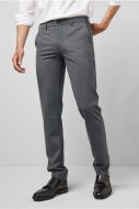 Pantalone grigio medio in lana bi-stretch m5 by meyer modern fit