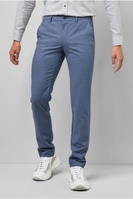Pantalone blue in lana bi-stretch m5 by meyer modern fit