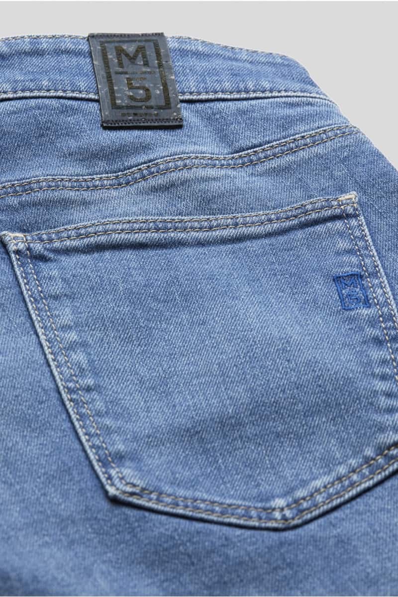 Men s Fashion Jeans m5 Light Blue Used Denim Stretch Super Slim Fit Meyer