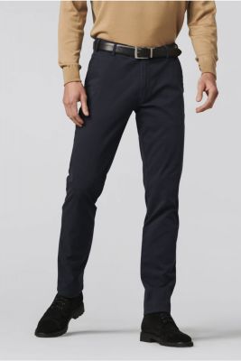 Pantalone blu meyer in cotone fairtrade modern fit
