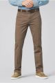 Meyer taupe trousers in stretch cotton regular fit