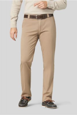 Pantalone beige meyer in cotone stretch regular fit