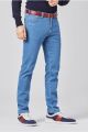 Five pockets in denim flex meyer medium blue stone modern fit