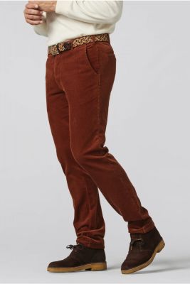 Pantalone ruggine meyer in velluto a coste luxury modern fit