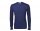 Merino wool neck round jersey 2 threads bluette gran sasso