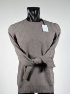 Round neck in merino wool 2 threads dove grey gran sasso