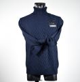 Turtleneck manuel garcia blue in wool blend 