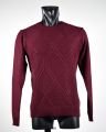 Manuel garcia bordeaux crew-neck in wool blend 