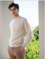 Beige sweater and cream slim fit manuel garcia 