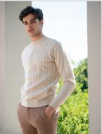 Beige sweater and cream slim fit manuel garcia 