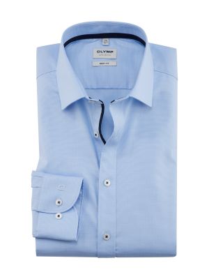 Shirt olymp light blue slim fit cotton stretch