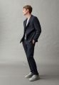 Abito blu gessato digel sfoderato slim fit