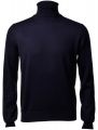 Dolcevita ciclista gran sasso blu navy slim fit lana merinos
