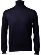 Dolcevita ciclista gran sasso blu navy slim fit lana merinos