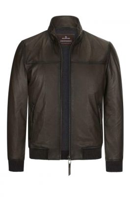 Giubbino bomber milestone marrone con elastico 