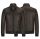 Brown milestone bomber jacket with elastic 