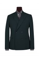 English green dress slim fit double-breasted simbols stretch
