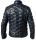 Milestone quilted blue jacket in lamb nappa leather