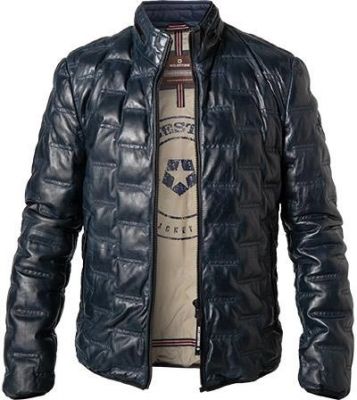 Milestone Lambskin Nappa Leather Jacket in Dark Blue — Uomo San Francisco |  Luxury European Menswear