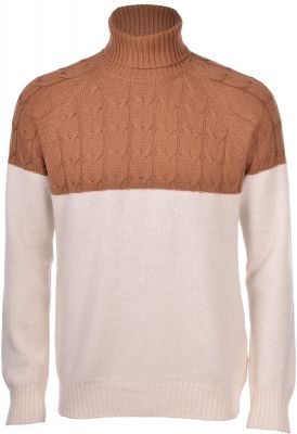 Gran sasso turtleneck in two-tone air wool