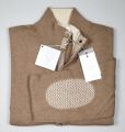 Cardigan giacca noce con bottoni lana cashmere