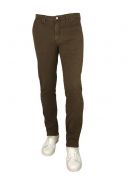 Green sea barrier stretch cotton checked trousers