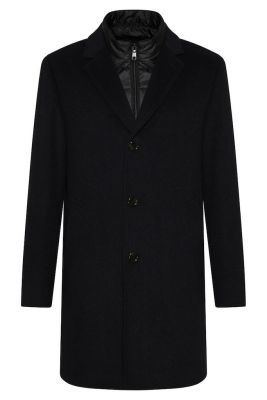 Cappotto blu digel con pettorina antivento staccabile