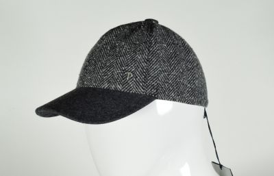 Panizza grey baseball cap in wool blend