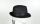 Grey panizza plaid trilby hat 