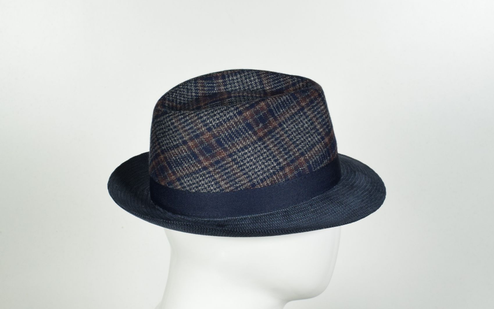 Panizza Blue Plaid Hat Online Shop Men s Clothing Italian