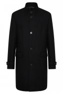 Hull neck digel coat in modern fit wool blend