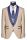 Smoking beige baggi slim fit con gilet e plastron