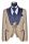 Smoking con petto a lancia beige baggi slim fit con gilet e plastron