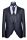 Smoking con petto a lancia nero baggi slim fit con gilet e plastron