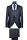 Smoking con petto a lancia nero baggi slim fit con gilet e plastron