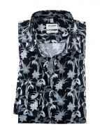 Blue blue floral pattern olymp shirt slim fit