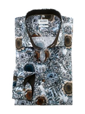 Natural floral pattern olymp shirt slim fit