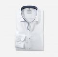 White olymp level five slim fit stretch cotton shirt