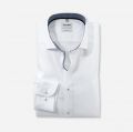 White olymp level five slim fit stretch cotton shirt