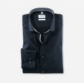 Blue olymp level five shirt in slim fit stretch cotton