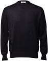 Black regular fit gran sasso sweater in merino wool 