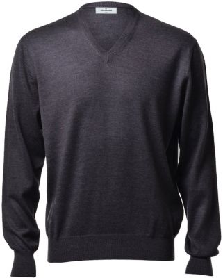 Pullover regular fit gran sasso grigio antracite lana merinos 
