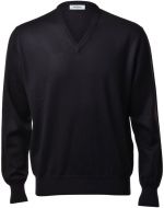 Black regular fit ingram sweater in merino wool 